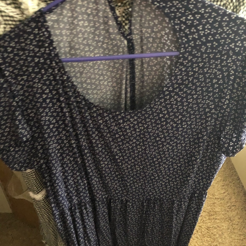 Blue patterned dress